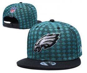 Cheap Eagles Team Logo Green Black Adjustable Hat TX