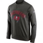 Wholesale Cheap Men's Tampa Bay Buccaneers Nike Pewter Sideline Circuit Performance Sweatshirt