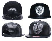 Cheap NFL Oakland Raiders Team Logo Black Reflective Adjustable Hat