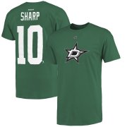 Wholesale Cheap Dallas Stars #10 Patrick Sharp Reebok Name and Number T-Shirt Green