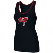 Wholesale Cheap Women's Nike Tampa Bay Buccaneers Big Logo Tri-Blend Racerback Stretch Tank Top Black