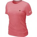 Wholesale Cheap Women's Nike Cincinnati Bengals Chest Embroidered Logo T-Shirt Pink