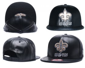 Cheap NFL New Orleans Saints Team Logo Black Reflective Adjustable Hat Q106