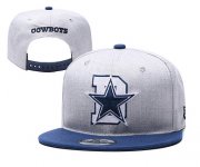 Cheap Cowboys Team Logo Gray Blue Adjustable Hat YD