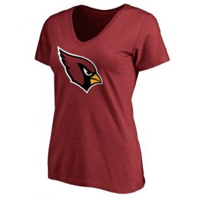 Wholesale Cheap Women\'s Arizona Cardinals Pro Line Primary Team Logo Slim Fit T-Shirt Red