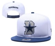 Cheap Cowboys Team Logo White Blue Adjustable Hat YD