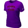 Wholesale Cheap Women's Nike Atlanta Falcons Heart & Soul NFL T-Shirt Purple