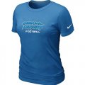 Wholesale Cheap Women's Nike Carolina Panthers Sideline Legend Authentic Font T-Shirt L.Blue