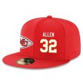 Cheap Kansas City Chiefs #32 Marcus Allen Snapback Cap NFL Player Red with White Number Stitched Hat