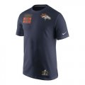 Wholesale Cheap Denver Broncos Nike Super Bowl 50 Champions 3-Time Champs T-Shirt Navy