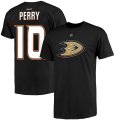 Wholesale Cheap Anaheim Ducks #10 Corey Perry Reebok Name & Number T-Shirt Black