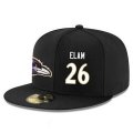 Cheap Baltimore Ravens #26 Matt Elam Snapback Cap NFL Player Black with White Number Stitched Hat