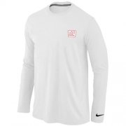 Wholesale Cheap Nike New York Giants Sideline Legend Authentic Logo Long Sleeve T-Shirt White