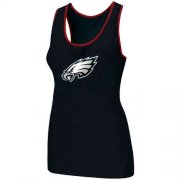 Wholesale Cheap Women's Nike Philadelphia Eagles Big Logo Tri-Blend Racerback Stretch Tank Top Black