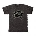 Wholesale Cheap Men's Columbus Blue Jackets Black Rink Warrior T-Shirt