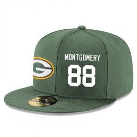 Cheap Green Bay Packers #88 Ty Montgomery Snapback Cap NFL Player Green with White Number Stitched Hat