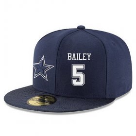 Cheap Dallas Cowboys #5 Dan Bailey Snapback Cap NFL Player Navy Blue with White Number Stitched Hat