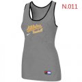 Wholesale Cheap Women's Nike Oakland Athletics Tri-Blend Racerback Stretch Tank Top Light Grey