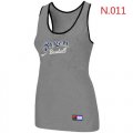 Wholesale Cheap Women's Nike Milwaukee Brewers Tri-Blend Racerback Stretch Tank Top Light Grey