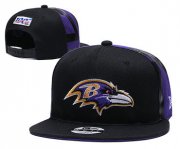 Cheap Ravens Team Logo Black 2019 Draft 100th Season Adjustable Hat YD