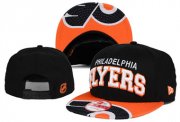 Cheap NHL Philadelphia Flyers Team Logo Black Snapback Adjustable Hat