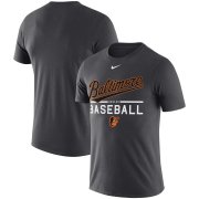 Wholesale Cheap Baltimore Orioles Nike Practice Performance T-Shirt Anthracite