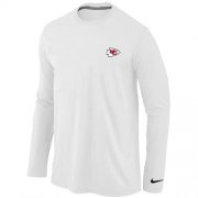 Wholesale Cheap Nike Kansas City Chiefs Sideline Legend Authentic Logo Long Sleeve T-Shirt White