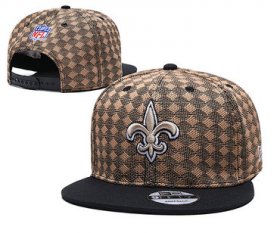 Cheap Saints Team Logo Brown Black Adjustable Hat TX