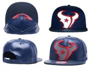 Cheap NFL Houston Texans Team Logo Navy Reflective Adjustable Hat Q12