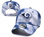 Cheap Rams Team Logo Navy White Peaked Adjustable Fashion Hat YD