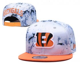 Cheap Bengals Team Logo Smoke Orange Adjustable Hat TX