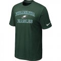 Wholesale Cheap Nike NFL Philadelphia Eagles Heart & Soul NFL T-Shirt Dark Green