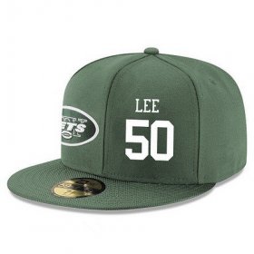 Cheap New York Jets #50 Darron Lee Snapback Cap NFL Player Green with White Number Stitched Hat