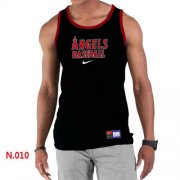 Wholesale Cheap Men's Nike Los Angeles Angels Home Practice Tank Top Black