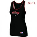 Wholesale Cheap Women's Nike Chicago Cubs Tri-Blend Racerback Stretch Tank Top Black