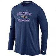 Wholesale Cheap Nike Baltimore Ravens Heart & Soul Long Sleeve T-Shirt Dark Blue