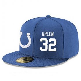 Cheap Indianapolis Colts #32 T.J. Green Snapback Cap NFL Player Royal Blue with White Number Stitched Hat