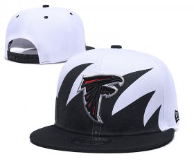 Cheap Falcons Team Logo Black White Adjustable Hat