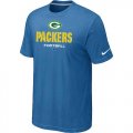 Wholesale Cheap Nike Green Bay Packers Critical Victory NFL T-Shirt Light Blue