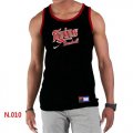 Wholesale Cheap Men's Nike Minnesota Twins Home Practice Tank Top Black