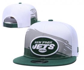 Cheap Jets Team Logo White Green Adjustable Hat GS