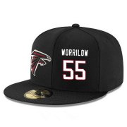 Cheap Atlanta Falcons #55 Paul Worrilow Snapback Cap NFL Player Black with White Number Stitched Hat