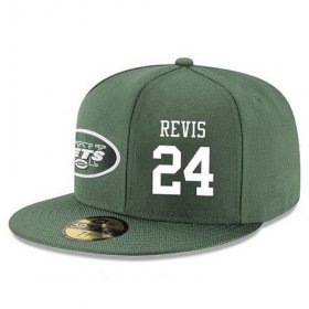 Cheap New York Jets #24 Darrelle Revis Snapback Cap NFL Player Green with White Number Stitched Hat