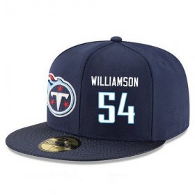 Cheap Tennessee Titans #54 Avery Williamson Snapback Cap NFL Player Navy Blue with White Number Stitched Hat