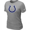 Wholesale Cheap Women's Nike Indianapolis Colts Logo NFL T-Shirt Light Grey