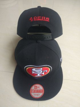 Cheap 49ers Team Logo Black Adjustable Hat LT