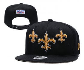 Cheap Saints Team Logo Black 2019 Draft Adjustable Hat YD