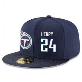 Cheap Tennessee Titans #24 Daimion Stafford Snapback Cap NFL Player Navy Blue with White Number Stitched Hat