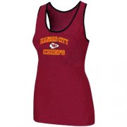 Wholesale Cheap Women's Nike Kansas City Chiefs Heart & Soul Tri-Blend Racerback Stretch Tank Top Red