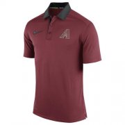 Wholesale Cheap Men's Arizona Diamondbacks Nike Red Authentic Collection Dri-FIT Elite Polo